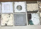 Antique 12 Sq  Foot Shabby Tin Ceiling 12x12 Ceiling Tin Panels Vtg Old 752-26b