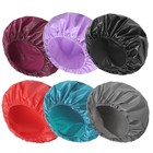6 Pcs Shower Caps For Women  Double Side Waterproof Shower Cap  Reusable Elastic