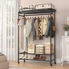 Clothes Rack For Hanging Clothes  Heavy Duty Rolling Portable Clothing Closet   