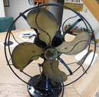 Antique Emerson Electric 12    Brass Blade Table Fan Model 26646 Vintage Original