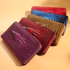 Womens Mens Leather Wallet Embossed Crocodile Clutch Wallet Credit Card Holder
