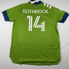 Adidas Seattle Sounders Jersey Large Rothrock 14 Green Mls Soccer Shirt Nwt