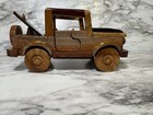 Vintage Hand Crafted Wooden Samurai Jeep W  Surf Board Costa Rica Souvenir