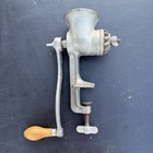 Vintage Meat Grinder Universal No  2 Hand Crank  Table Mount Made In Usa