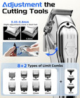 Kikido Hair Clippers Professional Cordless For Men  Barber Clippers For Hair Cut