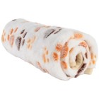 2pcs Soft Warm Paw Print Fleece Pet Blanket Dog Cat Puppy Bed Mat Cover 80 60cm