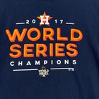 Houston Astros Shirt Mens Large Blue 2017 World Series Champions Lineup Mlb  47