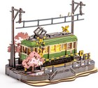 Rolife Sakura Journey Tram Car 3d Wooden Puzzle Model Toys Teens Adult Xmas Gift