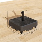Patio Umbrella Base With Wheels  Heavy Duty Outdoor Umbrella Stand Holder