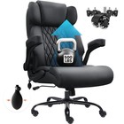 Big And Tall Office Chair Executive Desk Chair With Footrest High Office Chair