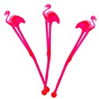 10pc Set Luau Party Pink Flamingo Cocktail Stirrers Bar Pub Drink Swizzle Sticks
