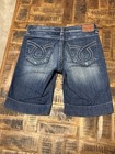 Big Star The Legendary Blue Jeans Liv Shorts Mid Rise Size 30 Cotton Spandex