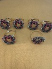 Unique Set Of 6 Christmas Wreath -themed Napkins Ring