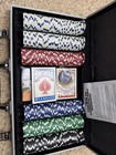 300 Piece Texas Holdem Aluminum Case Cards   Dealer Chips Big Little Blind Eu