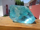 Gass Rock Slag  Pretty Clear Ocean Blue 7 2 Lbs Yy5 Rocks Landscape