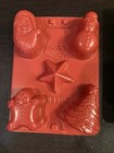 Vintage 1997 Jell-o Jello Jigglers Molds Christmas Holidays Santa Set Of 2