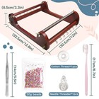 Indivshow The Large Wooden Bead Loom Set With Seed Bead needle cotton Thread    