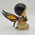 Native American Fairy Figurine W Eagle Butterfly Wings Resin Statue
