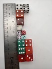 Vintage Dice Random Lot Of 15 Green  White  Red  Marbled 6-sided