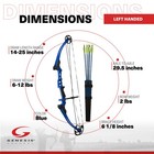 Genesis Mini  Youth Compound Bow   Arrow Kit With Quiver  Draw Hand-left  Blue