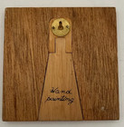 Vintage Butterfly And Flower Leonard Hand Painted Wood Decor - Pre-owned