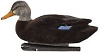 Avian-x Top Flight Flocked Duck Floater Decoy  6 Pack   Black