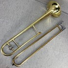 Vincent Bach Tenor Trombone Brass Instrument Thin Tube Hard Case From Japan