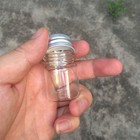 Mini Clear Glass Bottles 0 5 Ounces Screw Aluminum Cap Small Glass Containers
