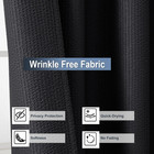 Black Shower Curtain For Bathroom 72x72 Inch  3d Embossed Textured Waffle Fabric