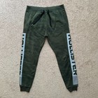 Hollister Sweatpants Mens Large 34x31 Tapered Leg Green Elastic Waist Mid Rise