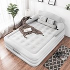 Inflatable Air Mattress Queen Size With Electric Pump   Built-in Pillow Blow Up