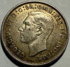 Australia - George Vi - Wwii - Toned Silver Florin - 1943s  - Km40 -  3363 Asw 
