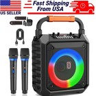 Fanfun Portable Party Speaker Bluetooth Singing Machine W 2 Wireless Microphones