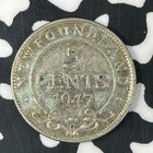 1947-c Newfoundland 5 Cents Lot c9952 Silver  Nice 
