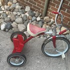 Vintage Amf Junior 2 Step Red Tricycle White Seat Olney Il Usa Kids Trike