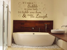 Funny Wall Quote If I Was A Bubble   bathroom Wall Art Sticker Quote Vinyl Decal