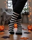 Syhood 2 Pairs Men s Dress Socks Father s Day Combed Black And White Stripe