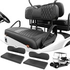 4pcs Golf Cart Seat Fits Ezgo Txt 1994-2013 ezgo Rxv Front And Rear Black