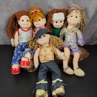 Ty Teenie Beanie Bopper Doll Lot Of 5 Y2k Plush Dolls Yarn Hair Loved And Worn