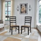 Farmhouse Dining Chair With Contoured Seat  Set Of 2