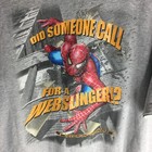 Rare Vintage Spiderman 2 T Shirt Mens Xl Marvel Gray Bubble Letters