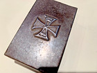 Vintage Ww1 Tin Matchbox Cover Case 1914 Iron Cross Trench Art Very Rare Nice