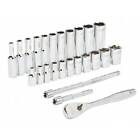 Milwaukee Tool 48-22-9404 1 4 In Drive Socket Wrench Set Sae 26 Pieces 5 32 In
