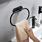Self Adhesive Bathroom Towel Ring Stainless Steel Wall Mount No Drill Holder