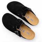 Birkenstock Boston Black Suede Soft Footbed Unisex Clog Shoes Select Size