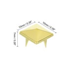 100 Pcs Pyramid Rivets For Clothing  10mm 4-jaw Square Rivets  Gold