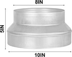 Duct Reducter 10  -8   Air Ducting Reducer Air Duct Adapter For Kitchen bathroom