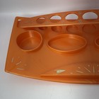 Vintage Mcm Plastic Lipstick Holder  Vanity Tray Pearly Orange Retro 10 5  Long