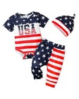  Baby Boy Clothes Newborn Boy Outfit Infant Romper 0-3 Months Blue-4thjuly