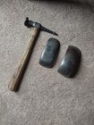Snap On Tools Auto Body Hammers   2 Wedge Thick   Thin Dolly Blocks Nice